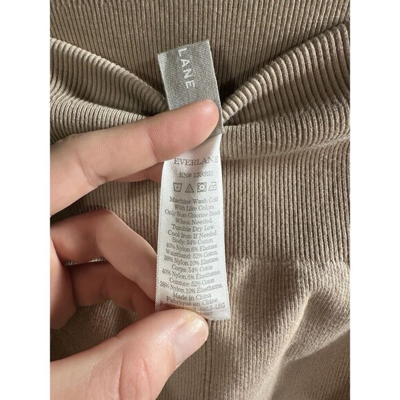 Everlane‎ The Seamless High Rise Stretchy Ribbed Legging Tan XS/S Casual - Picture 6 of 8